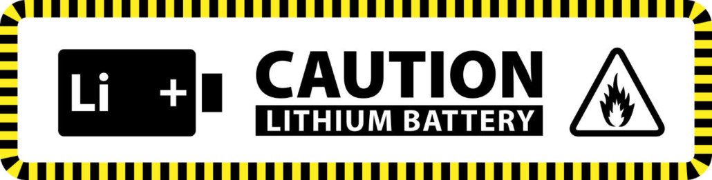 Brandschutz-Lithium-Warnschild