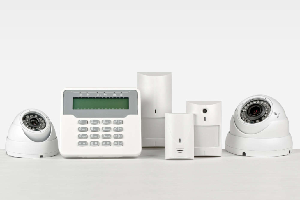 Eine Reihe von Geräten für das CCTV-Alarmsystem